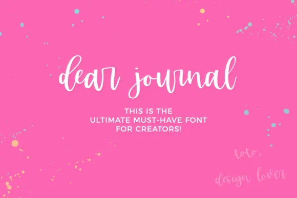 Dear Journal Font