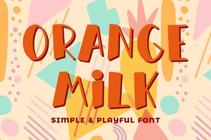 Orange Milk- Simple & Playful Font