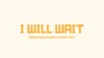 I Will Wait Font