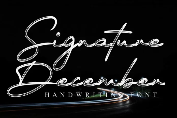 Signature December Font
