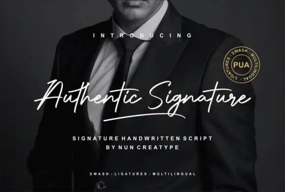 Authentic Signature Font