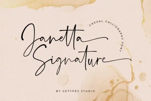 Janetta Signature Font