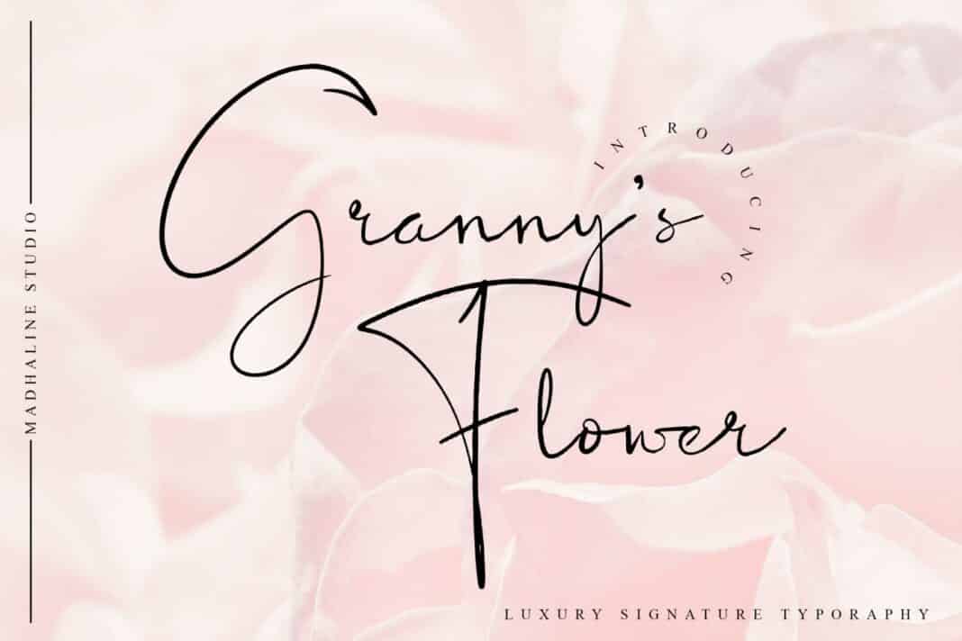 Granny’s Flower Font