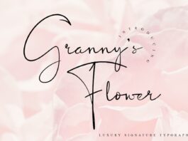 Granny’s Flower Font