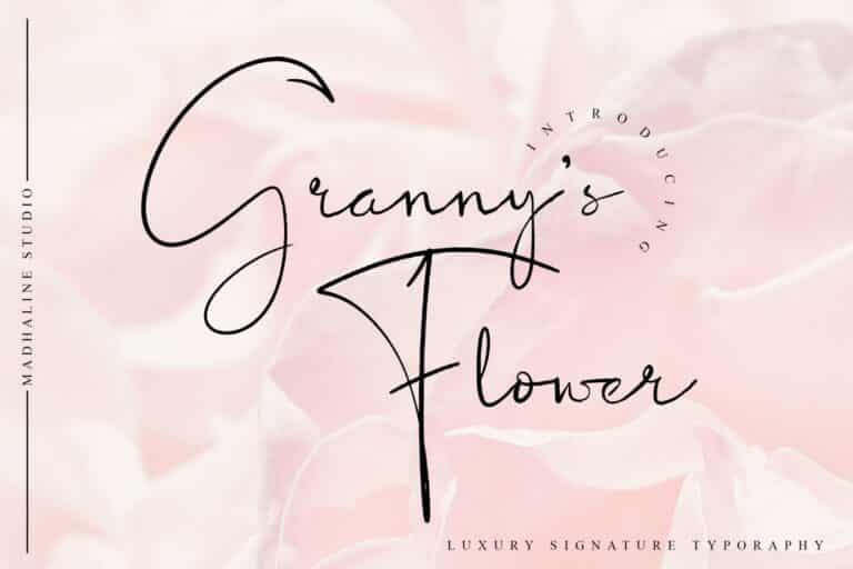 Granny’s Flower Font