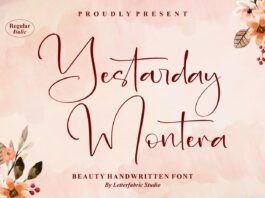 Yestarday Montera Font