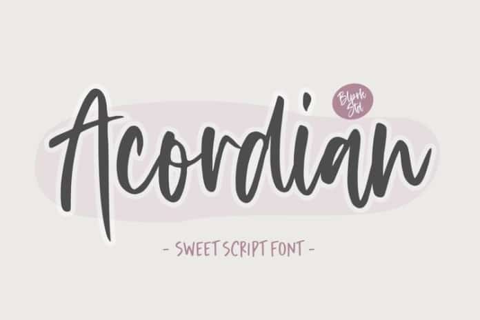 Acordian Script Font