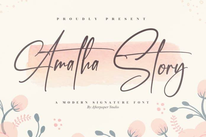 Amatha Story Script Font