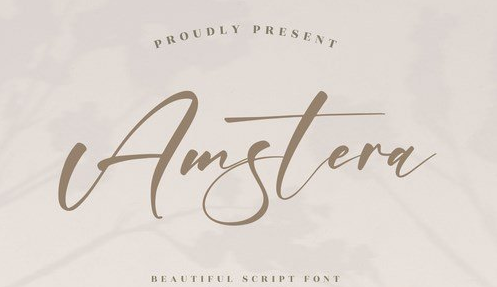 Amstera Beautiful Script Font