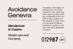 Avoidance Genevra Sans Serif Font