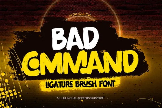 Bad Command - Ligature Brush Font
