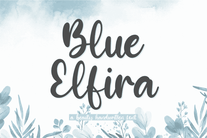Blue Elfira - Beauty Handwritten Font