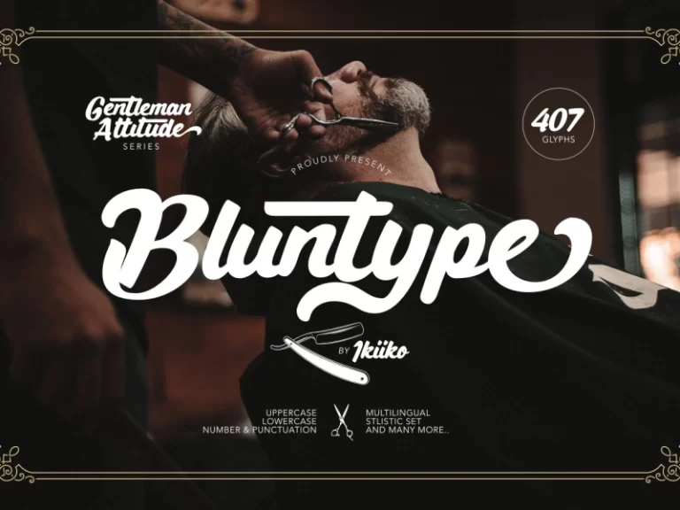 Bluntype Font