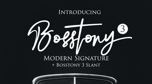 Bosstony 3 - Modern Signature Font