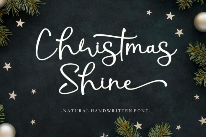 Christmas Shine Script - Natural Handwritten Font