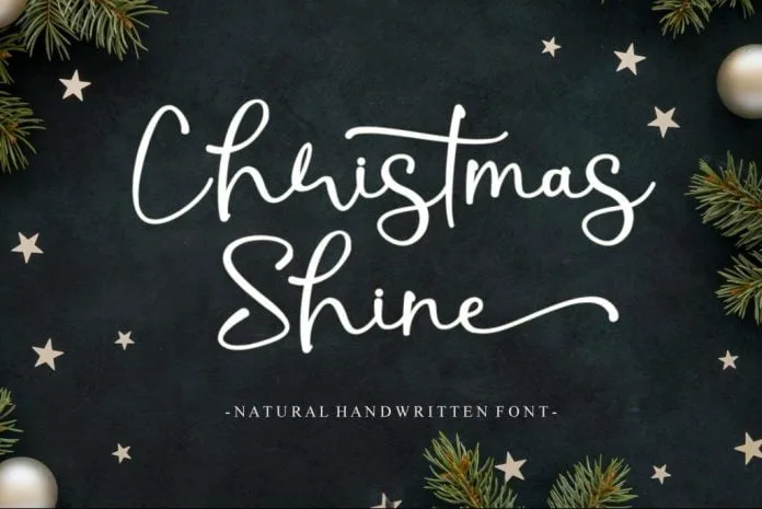 Christmas Shine Script - Natural Handwritten Font