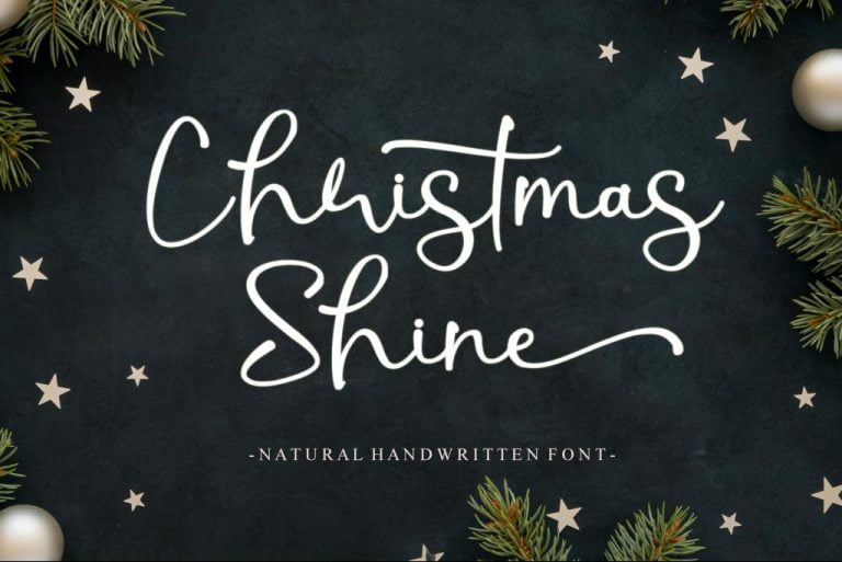 Christmas Shine Script - Natural Handwritten Font