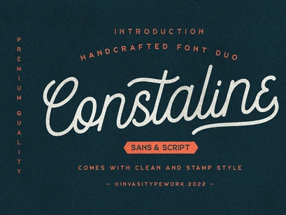 Constaline - Monoline Script & Sans Font