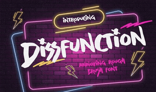 Dissfunction - Annoying Rough Brush Font