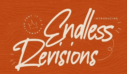 Endless Revisions - It's A Handwritten Font