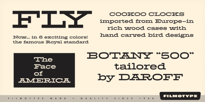 Filmotype Wand Font