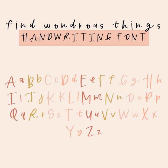 Find Wondrous Things Font