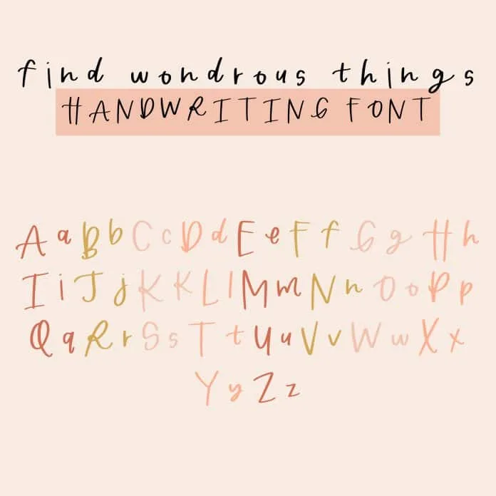 Find Wondrous Things Font
