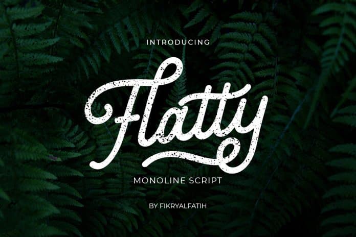 Flatty Monoline Font