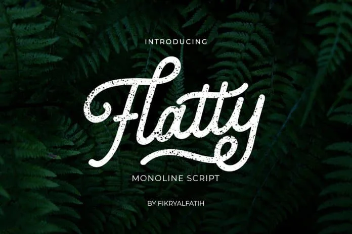 Flatty Monoline Font