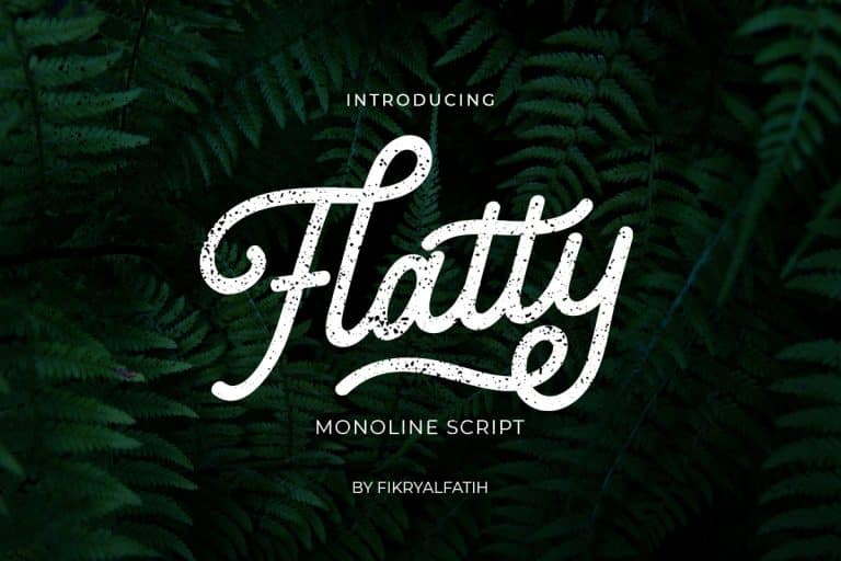 Flatty Monoline Font