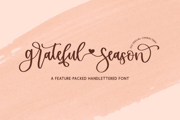 Grateful Season Script Font