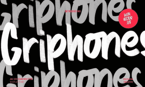 Griphones SVG Handwritten Font