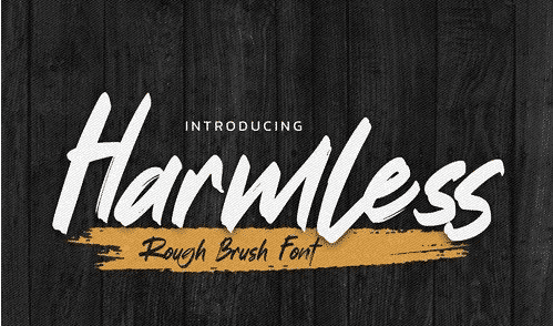 Harmless - Rough Brush Font