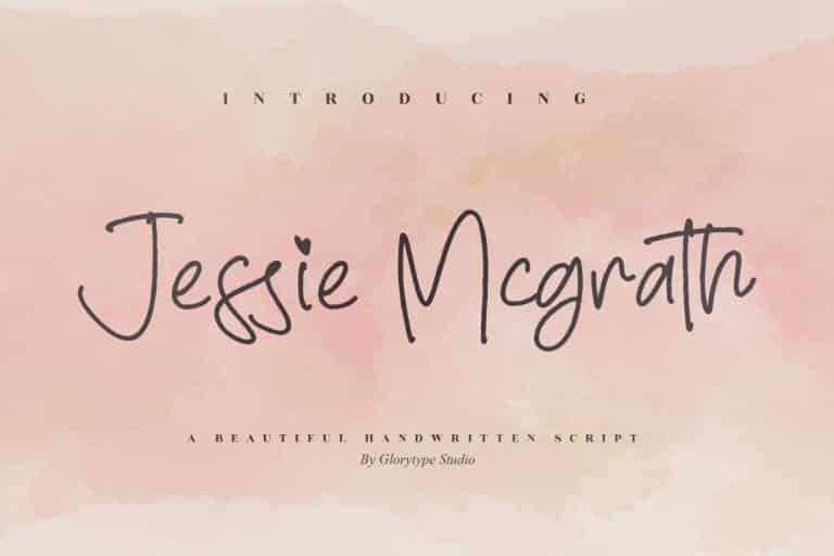 Jessie Mcgrath Script Font