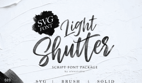 Light Shutter Font Family - 3 Fonts