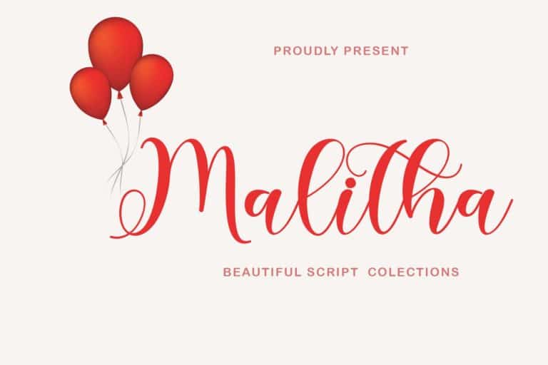 Malitha Script Font