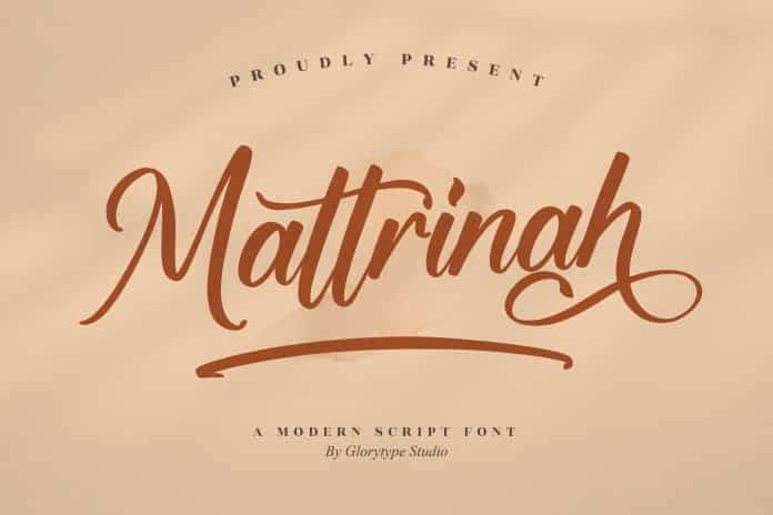 Mattrinah Script Font