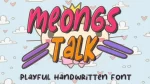 Meongs Talk Font