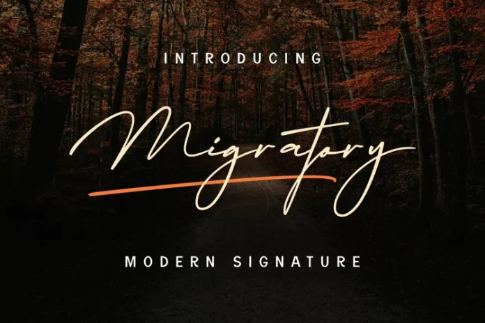Migratory - Modern Signature Font