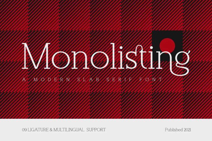 Monolisting Font
