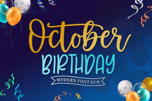 October Birthday Font