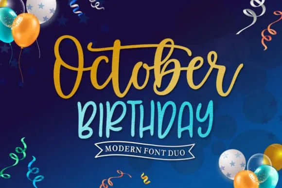 October Birthday Font