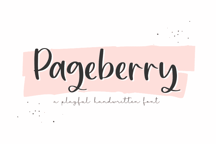 Pageberry Script Font