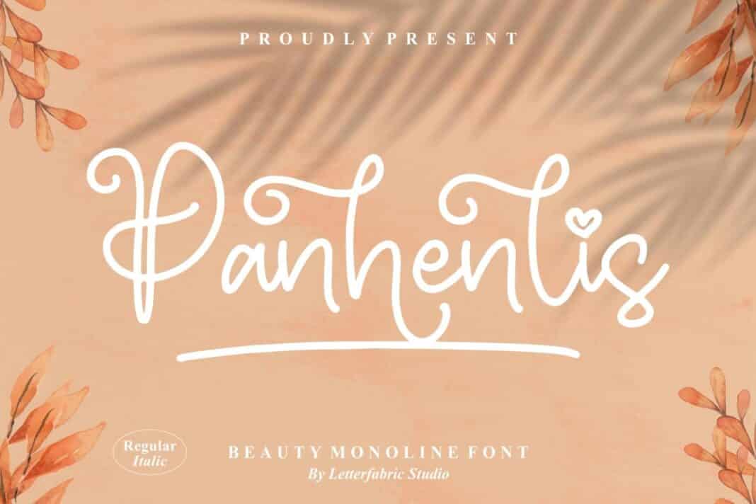 Panhenlis – Beauty Monoline Font