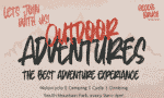Recess Brush - Rough Display Brush Font