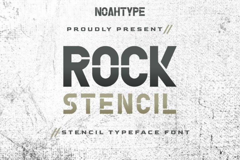Rock Stencil Font