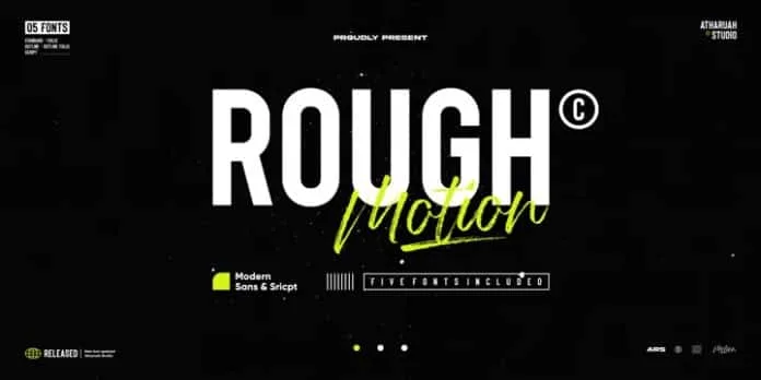 Rough Motion Font Duo