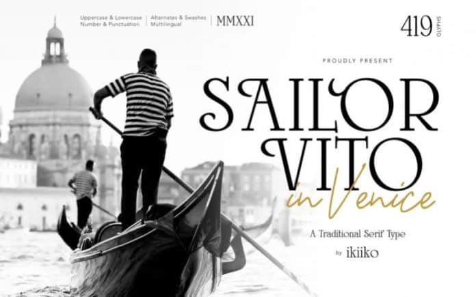 Sailor Vito - Traditional Serif Type Font