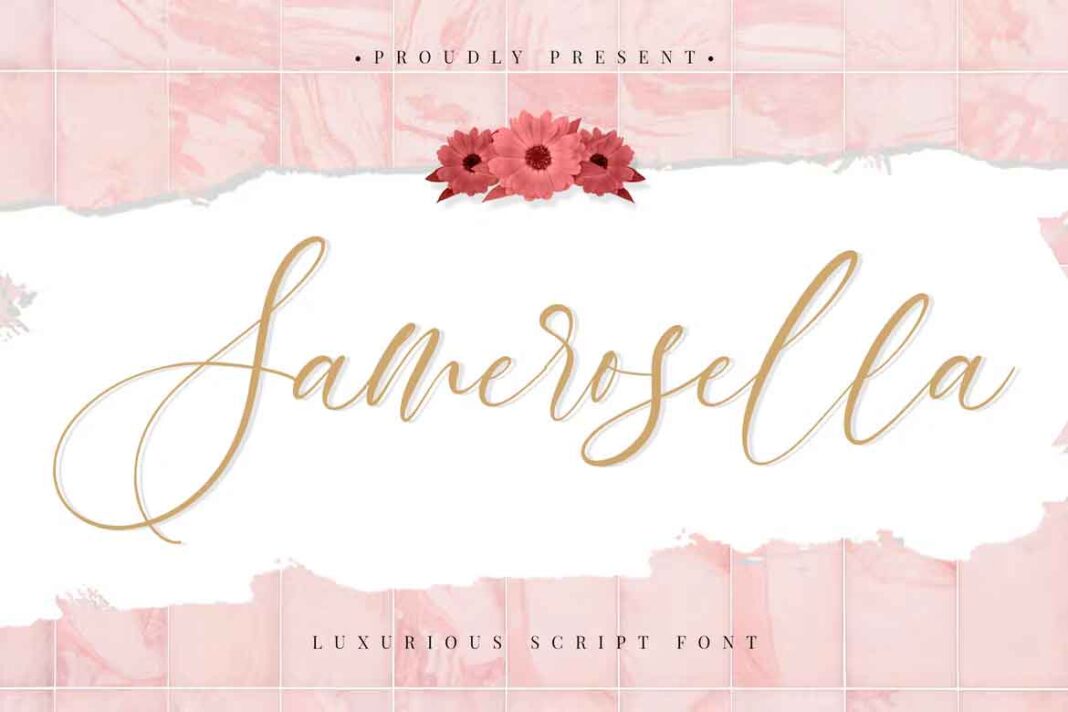 Samerosella - Elegant Script Font