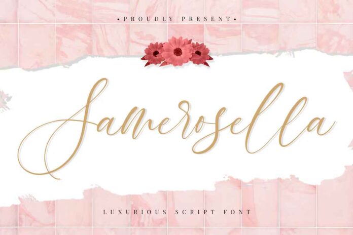 Samerosella - Elegant Script Font